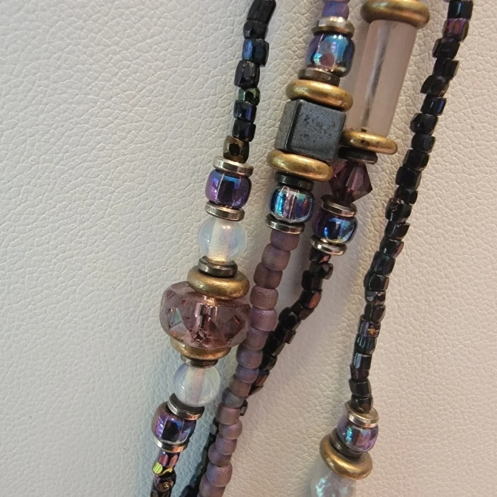 Bohemian 4 Strand Beaded Necklace - Picture 4 of 8